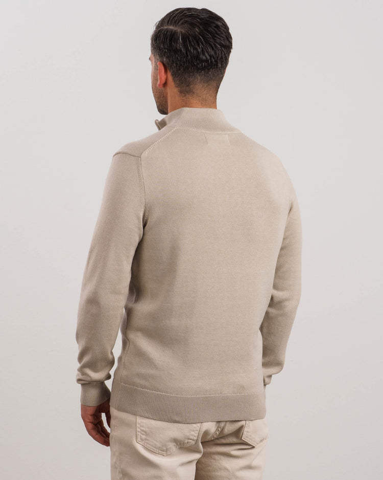 Light Knit Half-Zip (Sand)