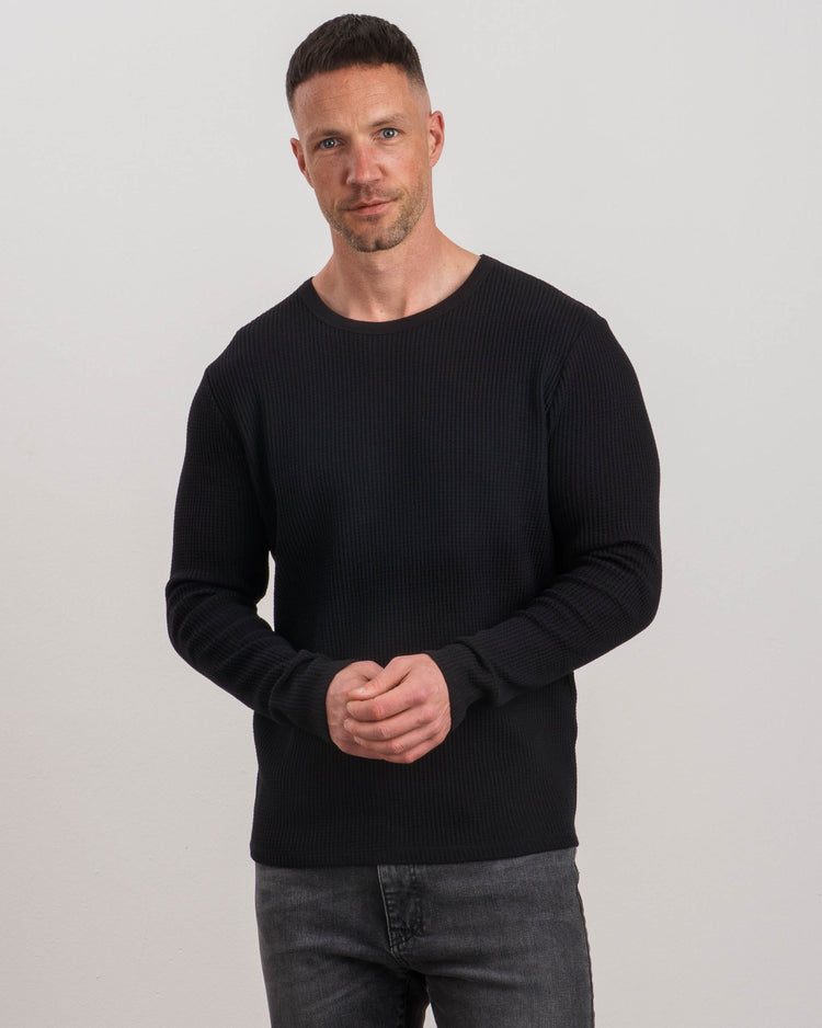 Waffle Longsleeve (Black)