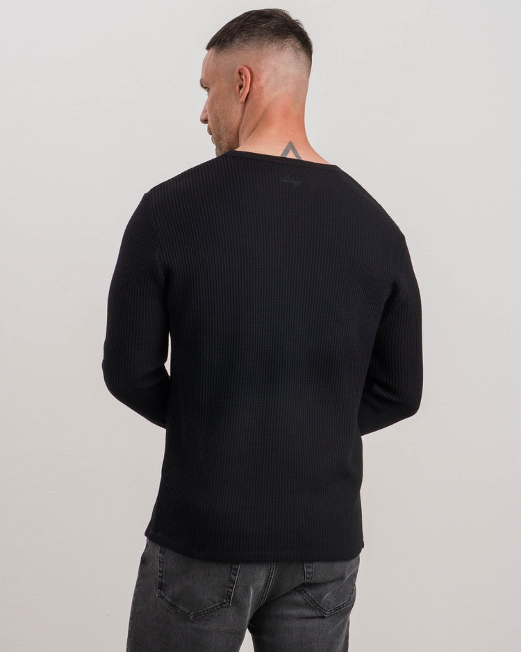 Waffle Longsleeve (Black)