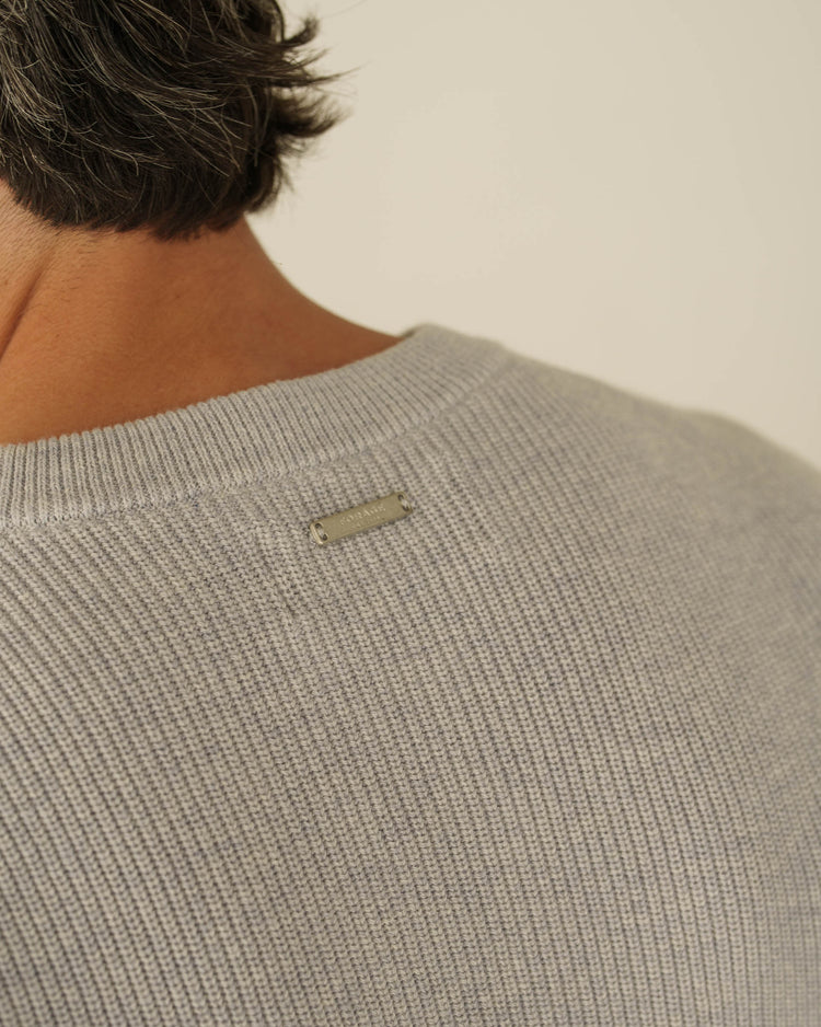 Rib Knit Sweater (Mid Grey)
