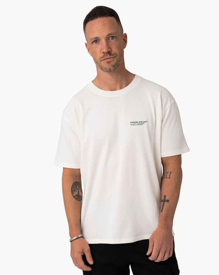 Relaxed Forage Atelier T-Shirt (offwhite/green)