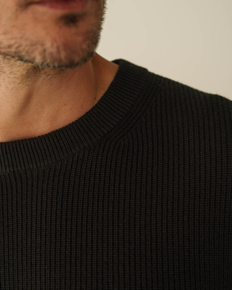 Rib Knit Sweater (Black)