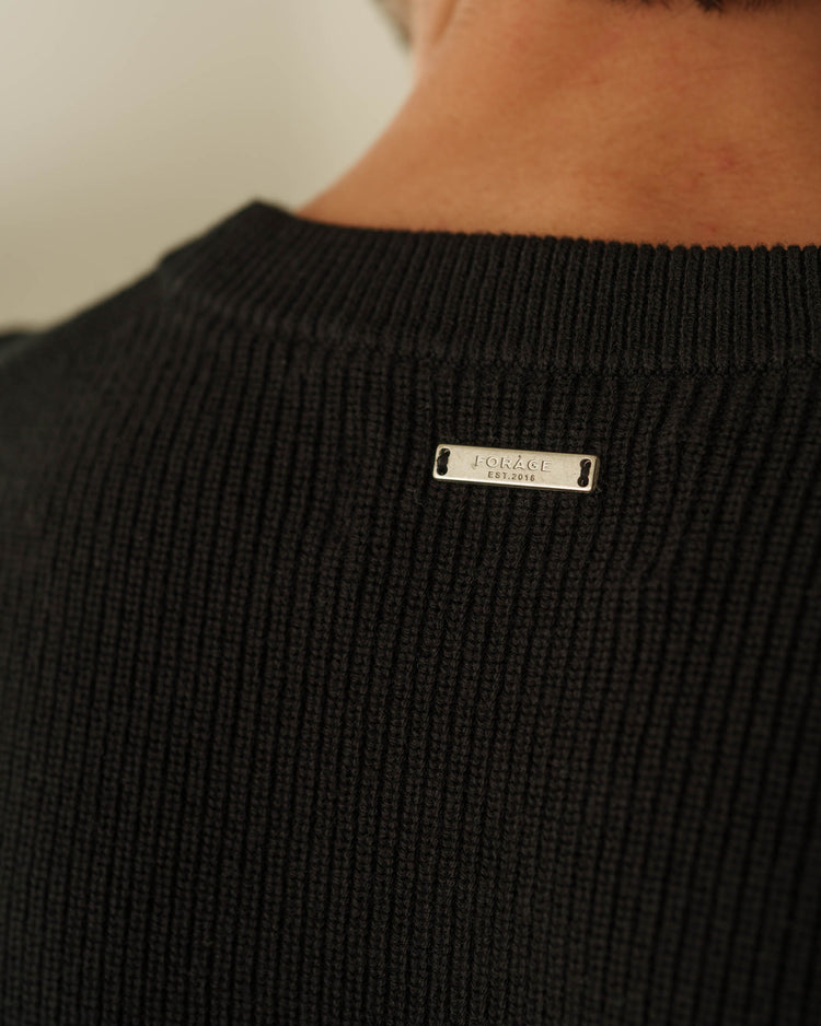 Rib Knit Sweater (Black)