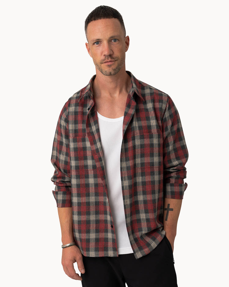 Vintage Flannel Shirt (red)
