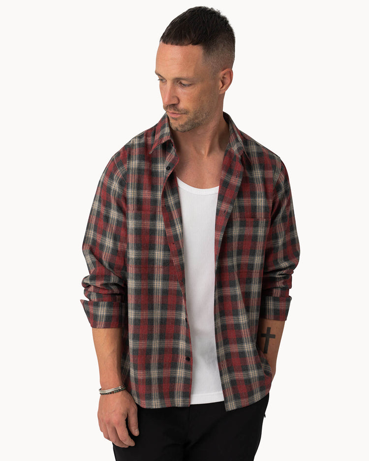 Vintage Flannel Shirt (red)