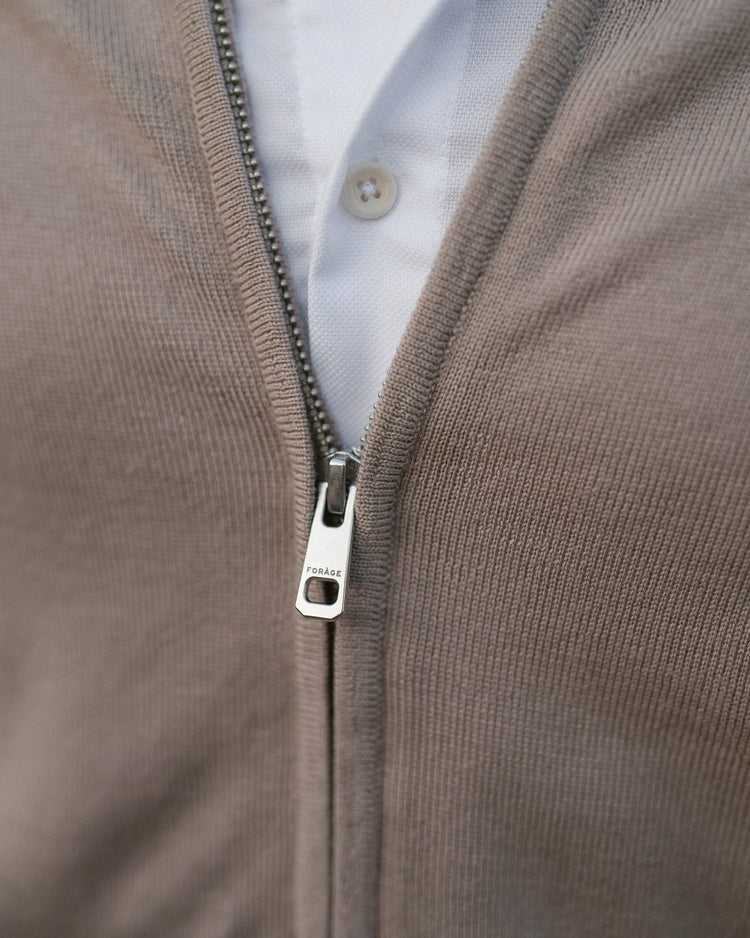 Merino Cardigan (Taupe)