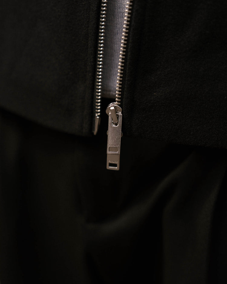 Wool Harrington Jacket (Black)