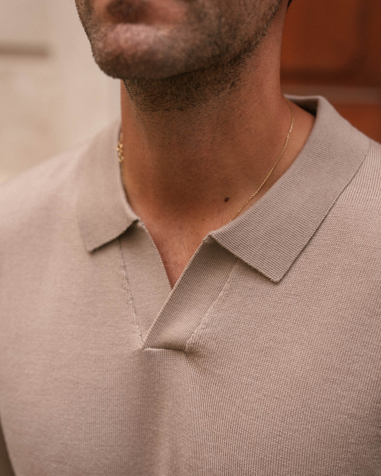 Merino Polo (Taupe)