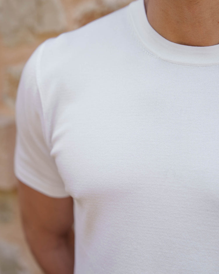 Knit T-Shirt (Off-White)