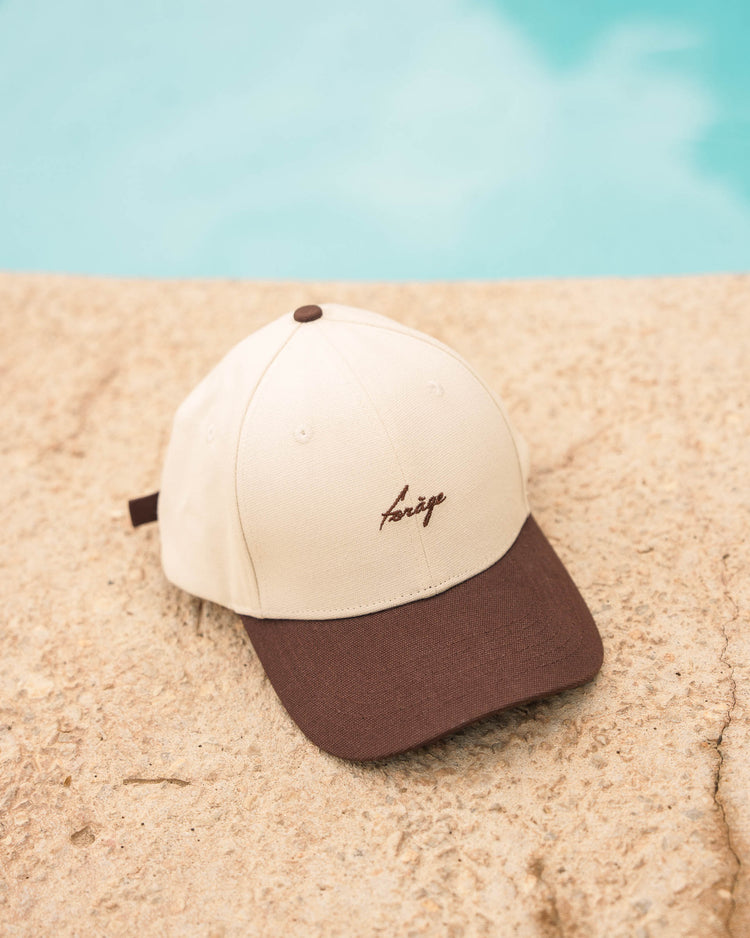 Two-Tone Cap (Off-White / Brown)