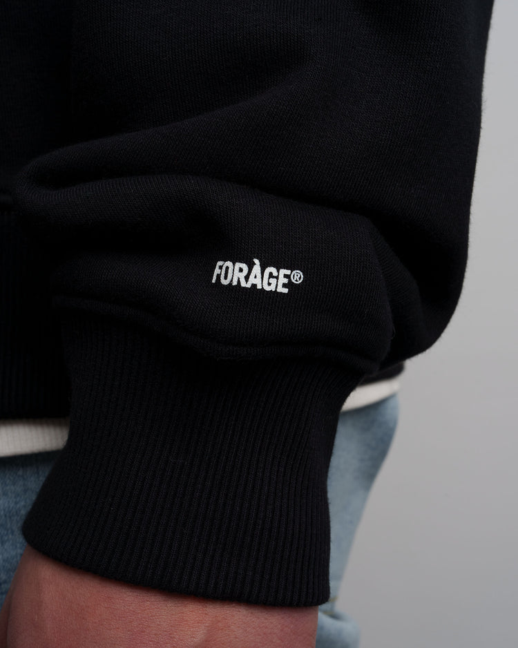 Blurred Zip-Hoodie (black)