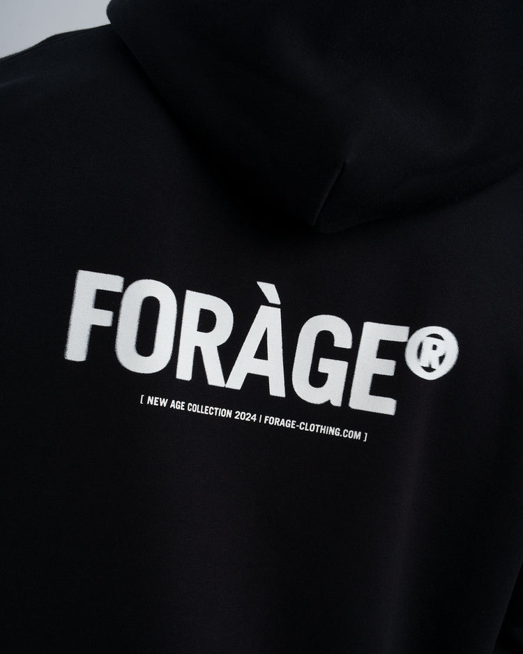 Blurred Zip-Hoodie (black)