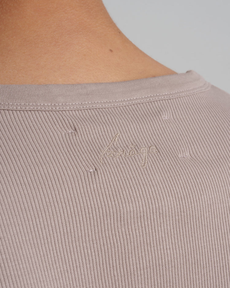 Ribbed Henley Shirt (taupe)
