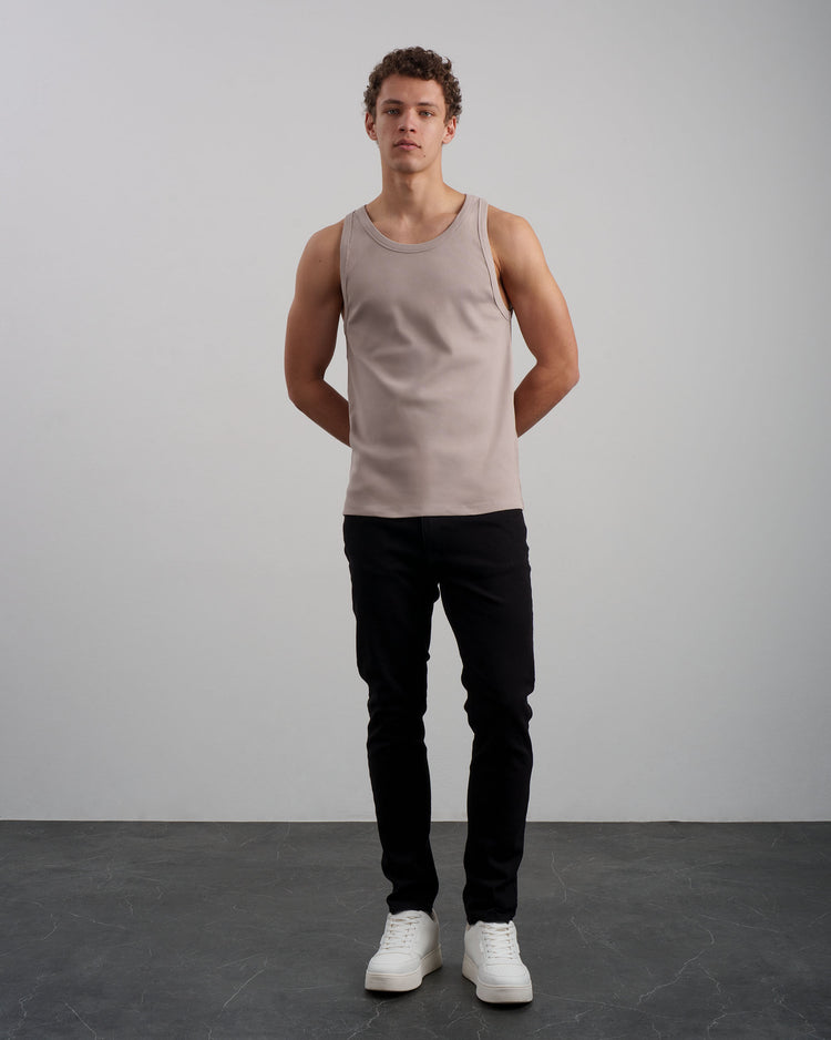 Ribbed Tanktop (taupe)