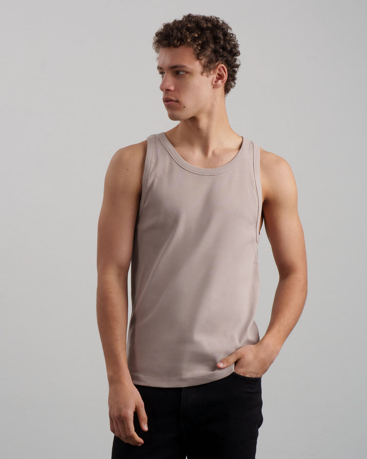 Ribbed Tanktop (taupe)