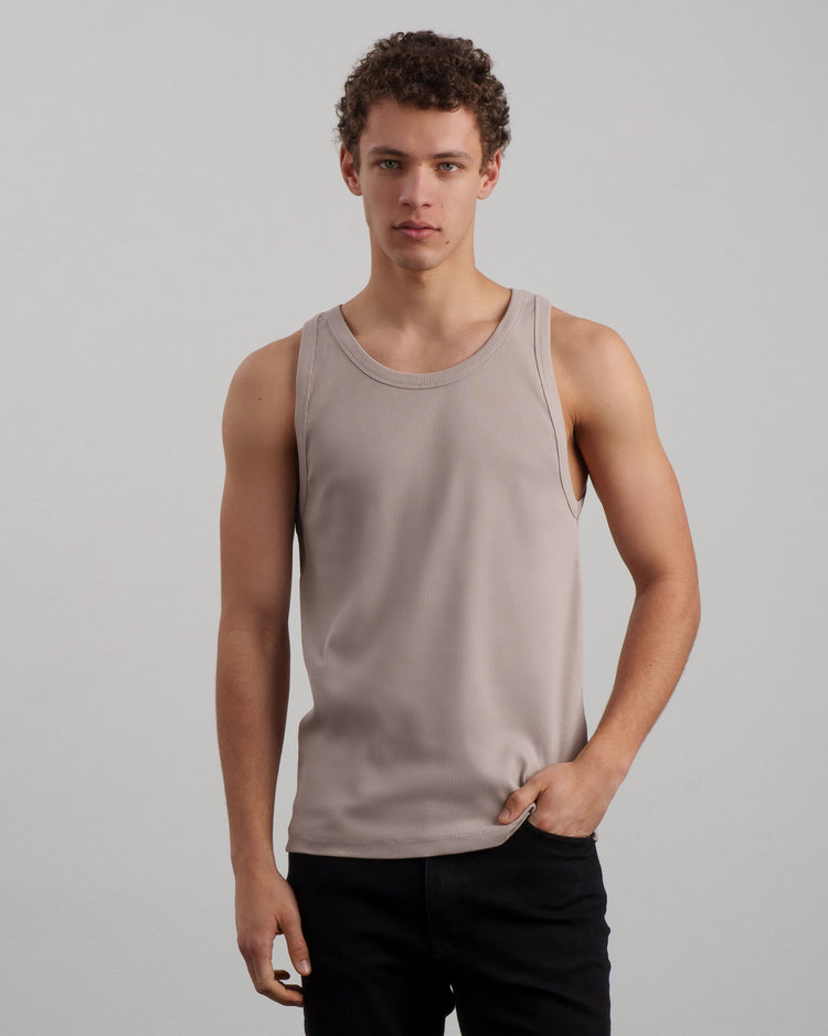 Ribbed Tanktop (taupe)
