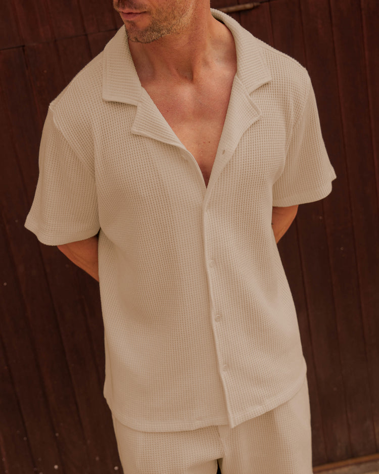 Waffle Short Sleeve Shirt (sand)
