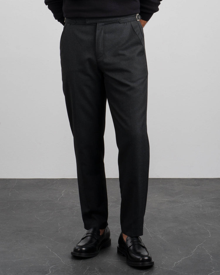 Flanell Slim Fit Pants (Anthracite)