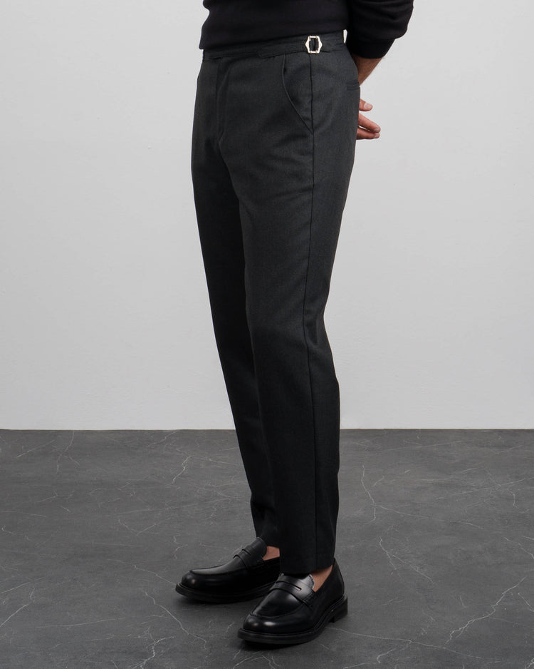 Flanell Slim Fit Pants (Anthracite)