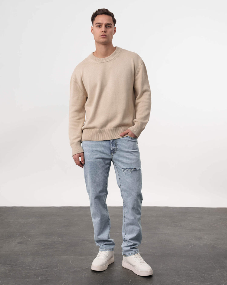 Distressed Regular Fit Jeans (light blue)