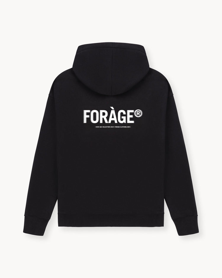 Blurred Zip-Hoodie (black)