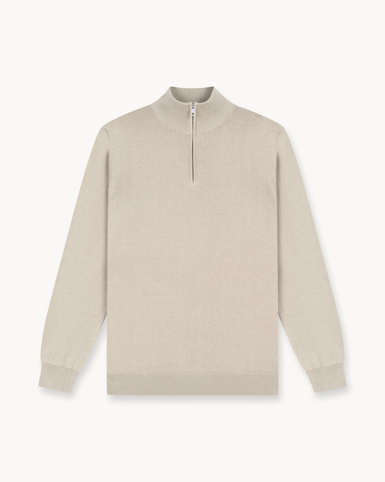 Light Knit Half-Zip (Sand)