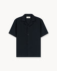 Plissee Short Sleeve Shirt (Black)