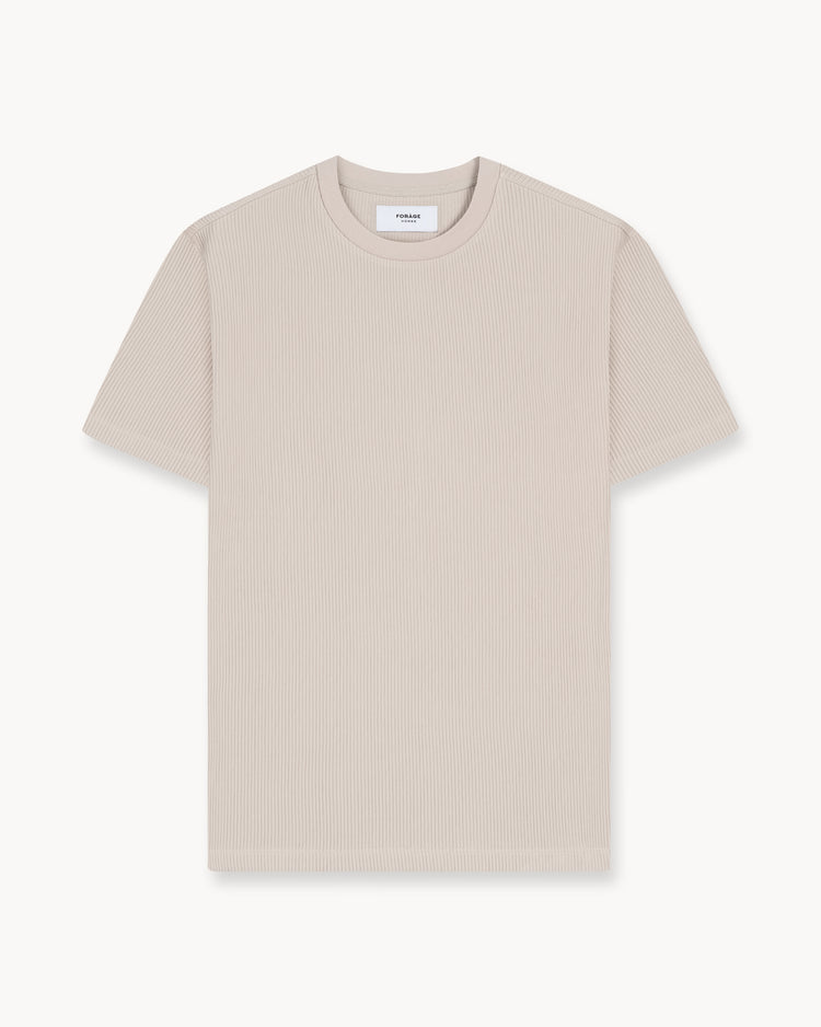 Plissee T-Shirt (Sand)