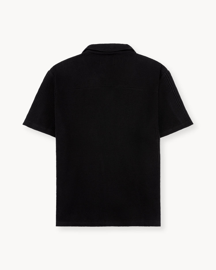 Waffle Short Sleeve Shirt (black)