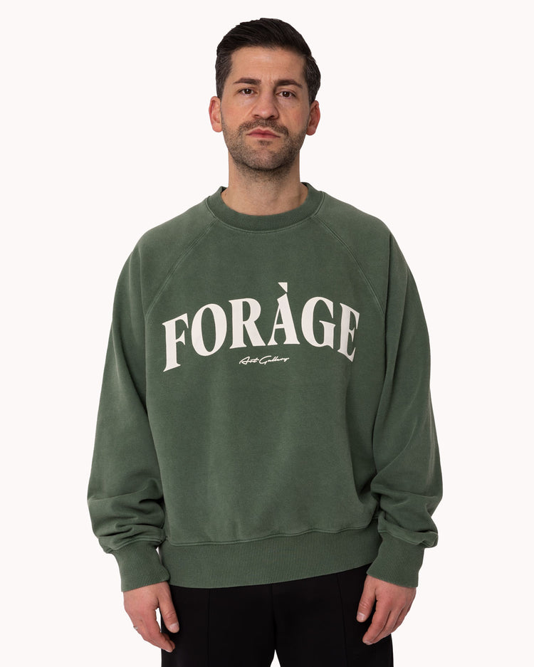 Art Gallery Crewneck Oversized(Vintage Green)
