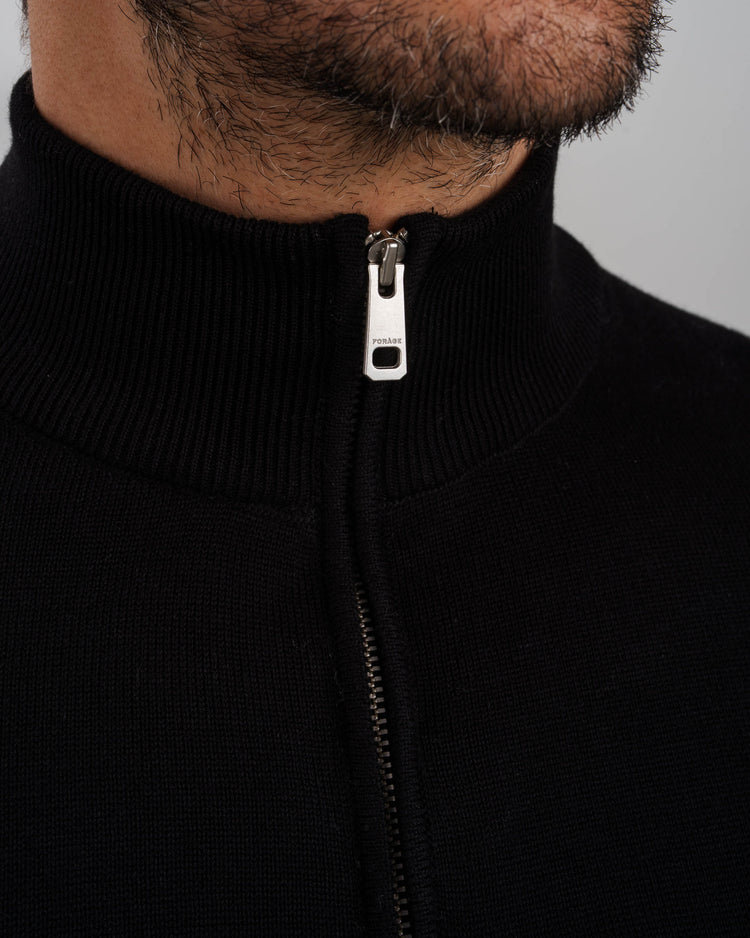 Light Knit Half-Zip (black)