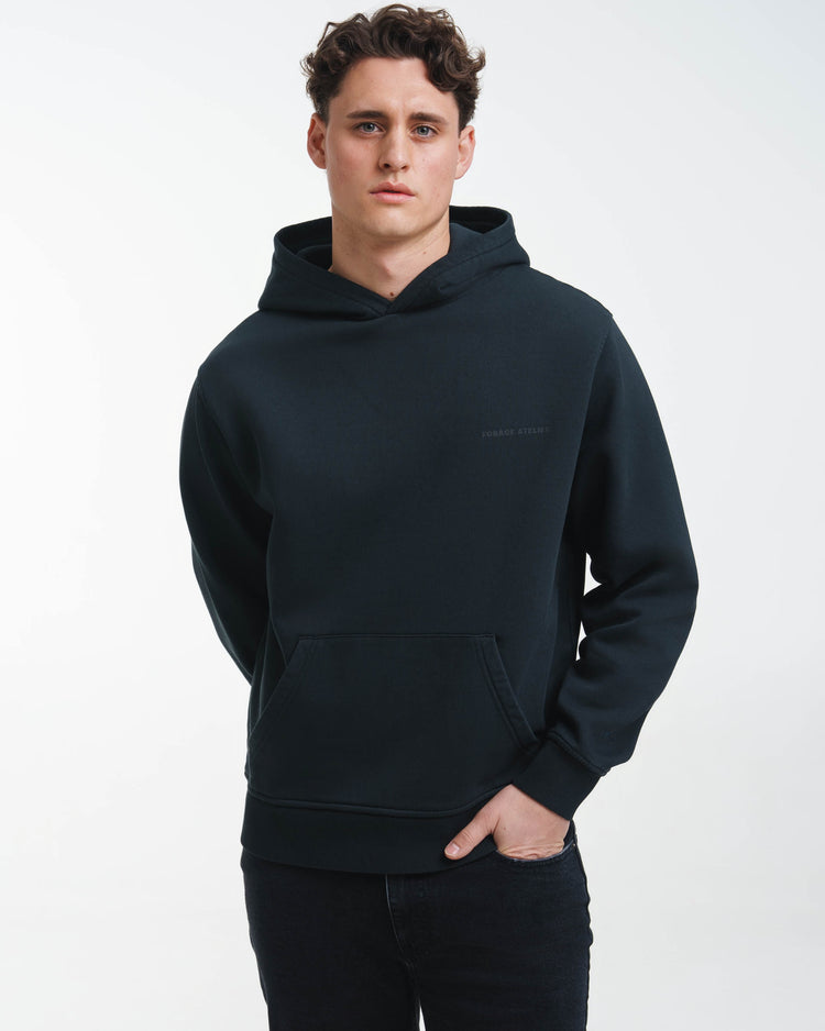 Vintage Atelier Print Hoodie (Black)