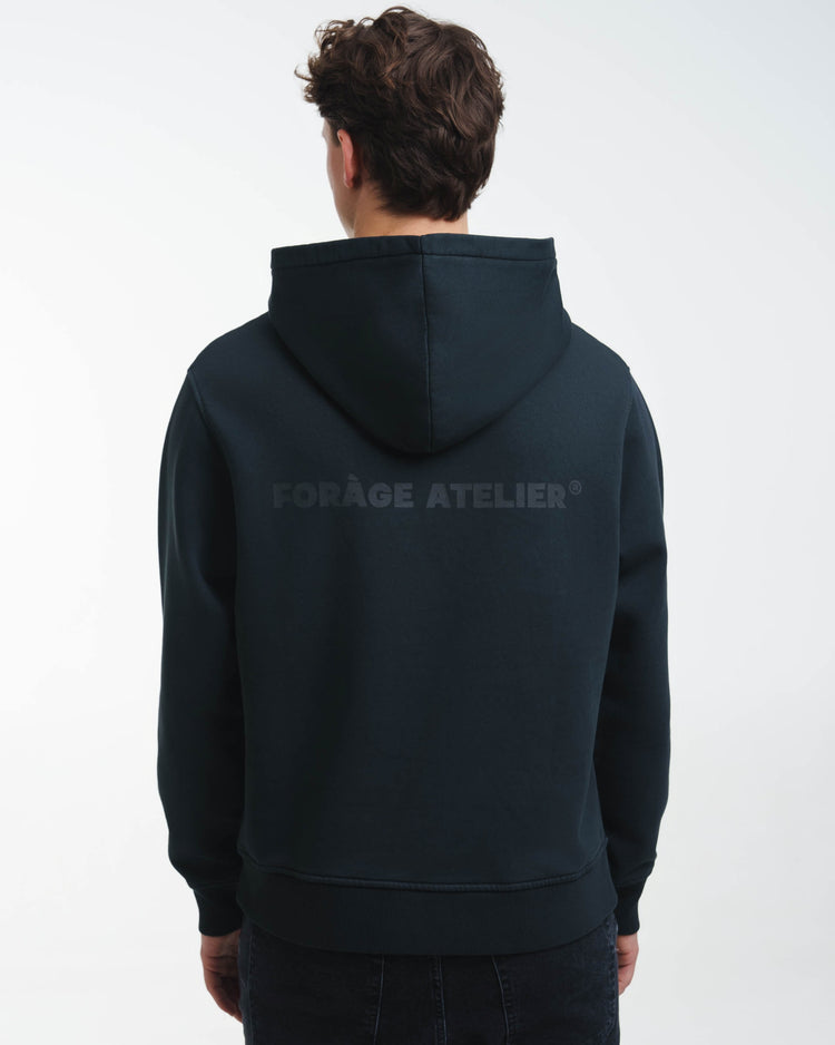 Vintage Atelier Print Hoodie (Black)