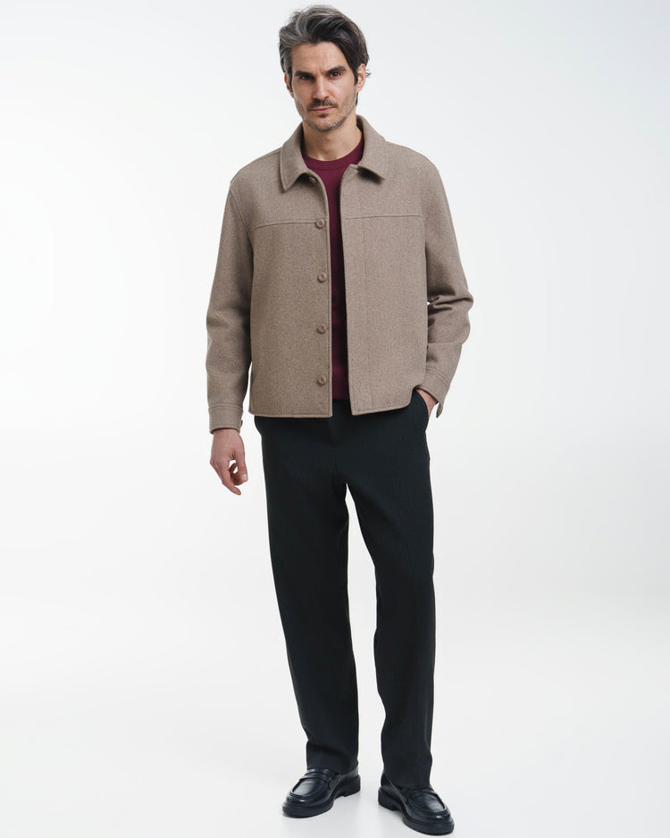 Wool Overshirt (Greige)