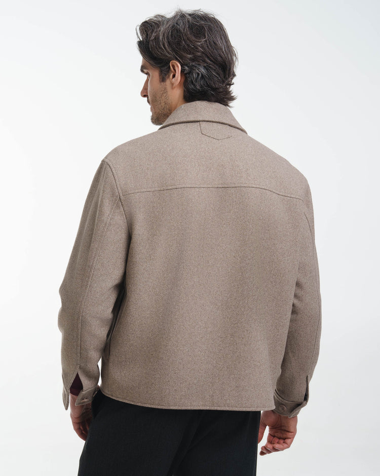 Wool Overshirt (Greige)