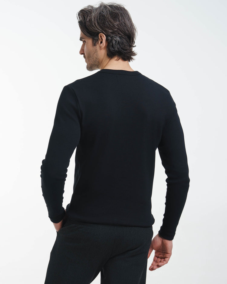Fine Rib Longsleeve (Black)