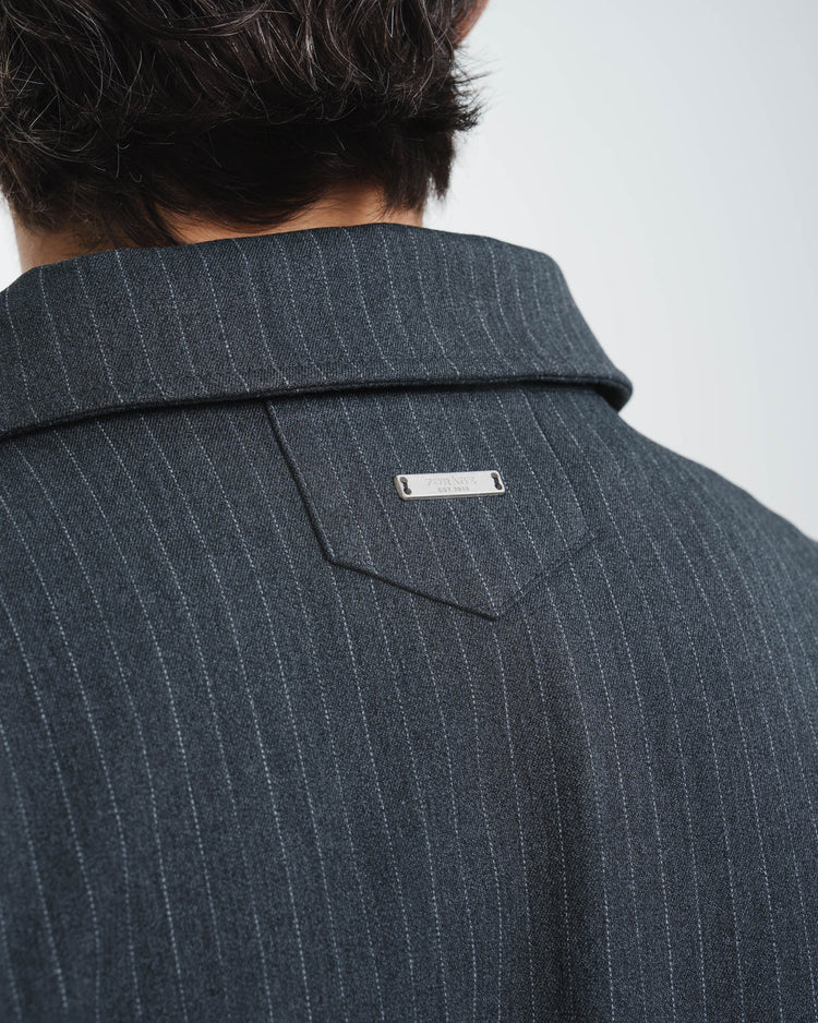 Harrington Jacket (Grey Pinstriped)