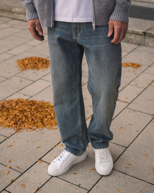 Essential Relaxed Fit Jeans (Sand Blue)