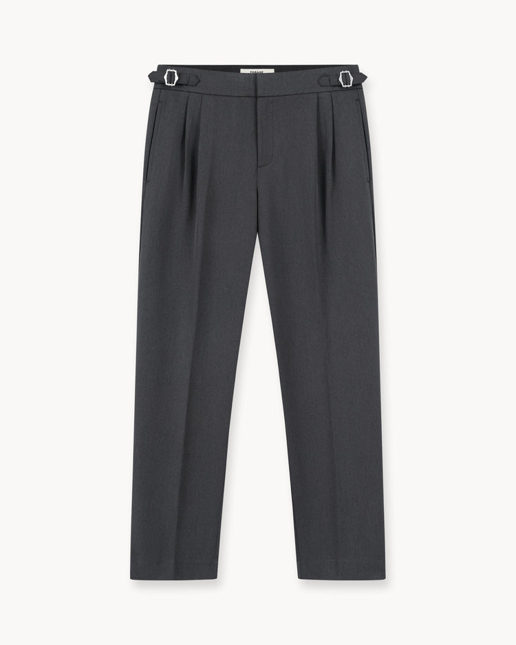 Buckle Suit Pants Regular Fit (Dark Grey)