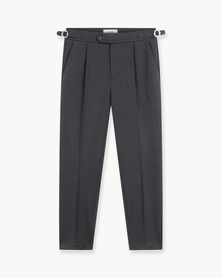 Buckle Suit Pants Tapered Fit (Anthracite)