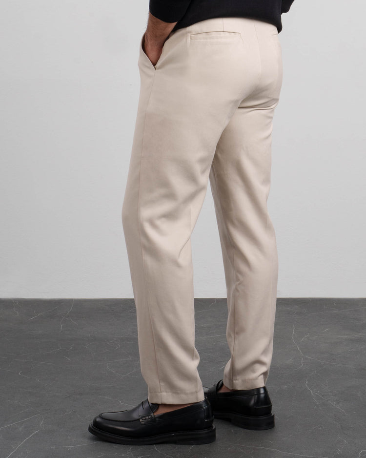 Flanell Slim Fit Pants (Sand)