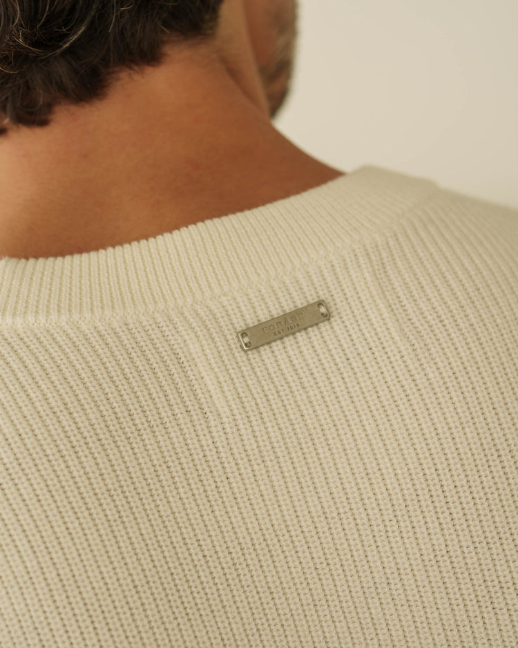 Rib Knit Sweater (Off-white)