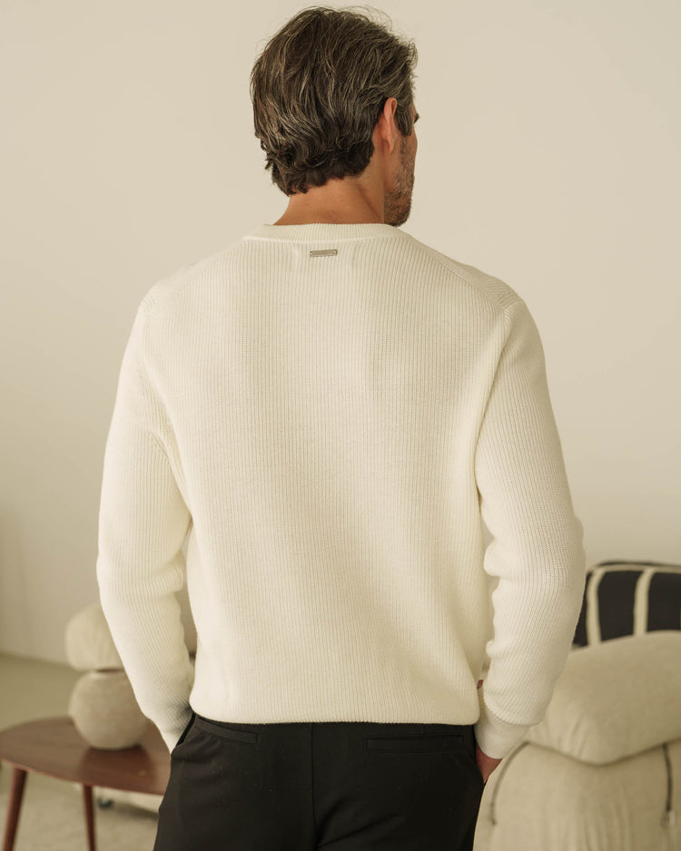 Rib Knit Sweater (Off-white)