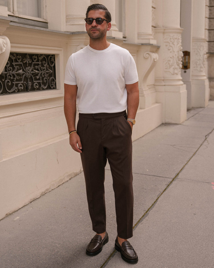 Buckle Pants (Brown)