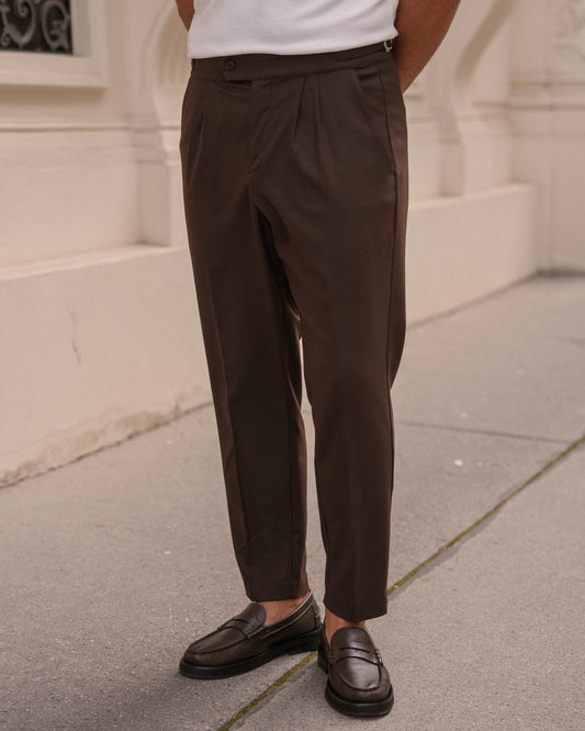 Buckle Pants (Brown)