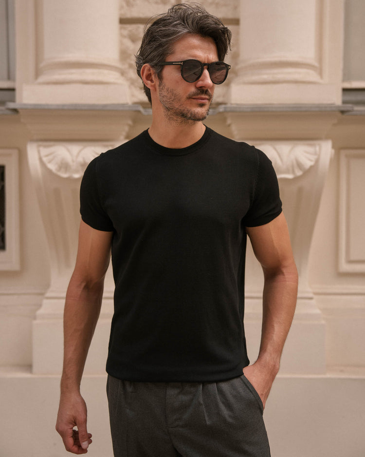 Knit T-Shirt (Black)