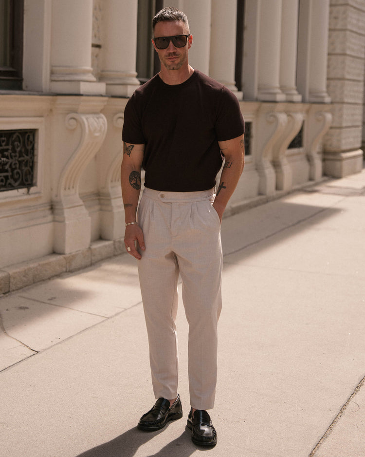Knit T-Shirt (Brown)