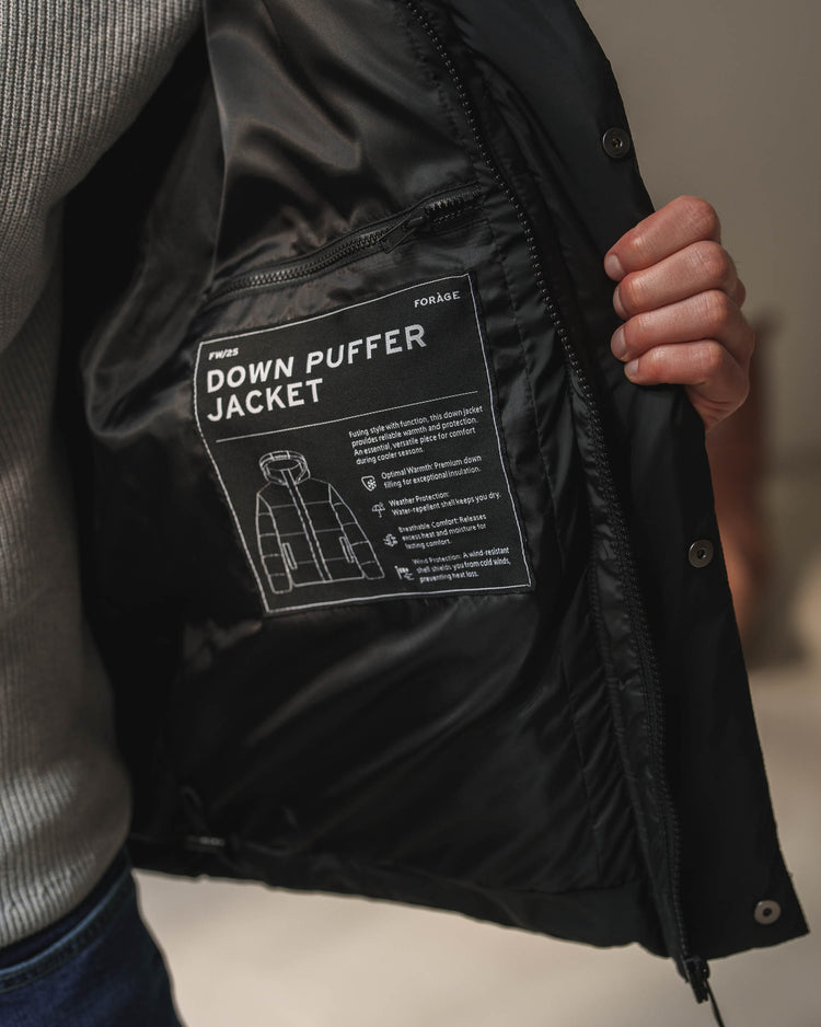 Down Puffer Jacket (Black)