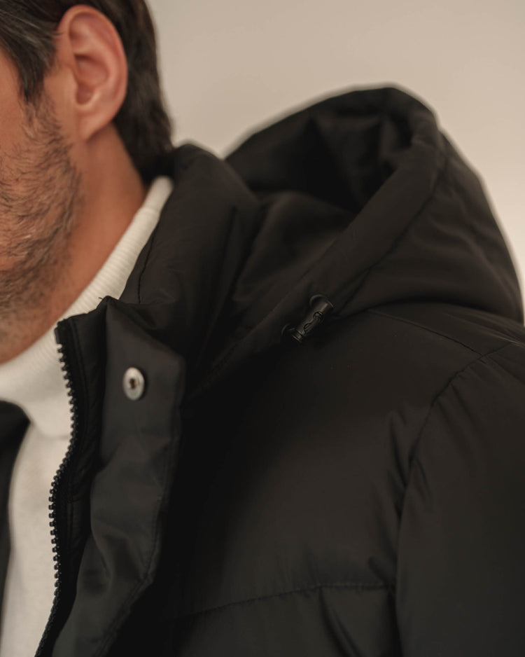 Down Puffer Coat (Black)