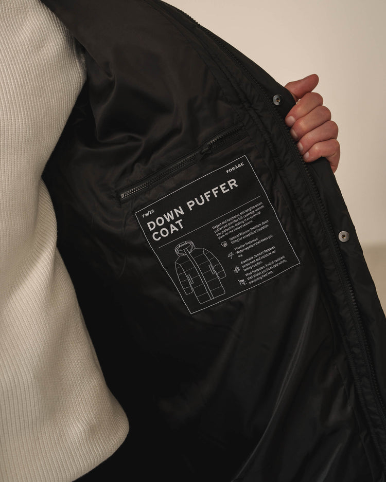 Down Puffer Coat (Black)